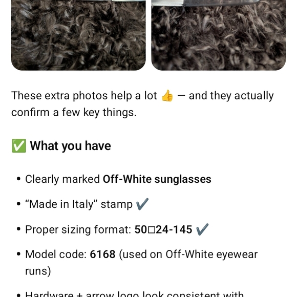 Off-White Square Sunglasses – Clear Frame – Arrow Logo – Made in Italy - Picture 9 of 9